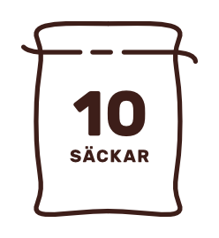 10 säckar